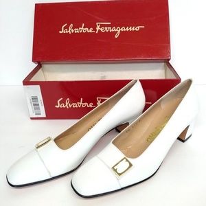 Salvatore Ferragamo White low heel Women's Size 7